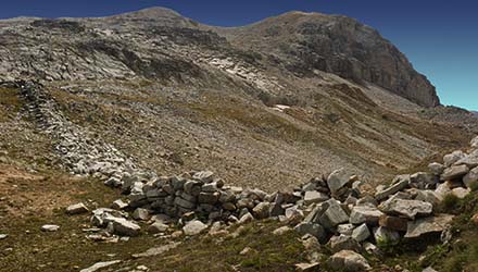 Muro difensivo del Col d'Ethiache e il Gros Peyron