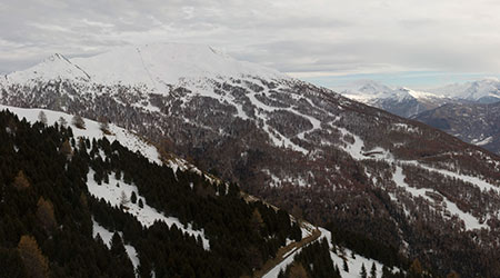 lo Jafferau dalla Melmise, in inverno